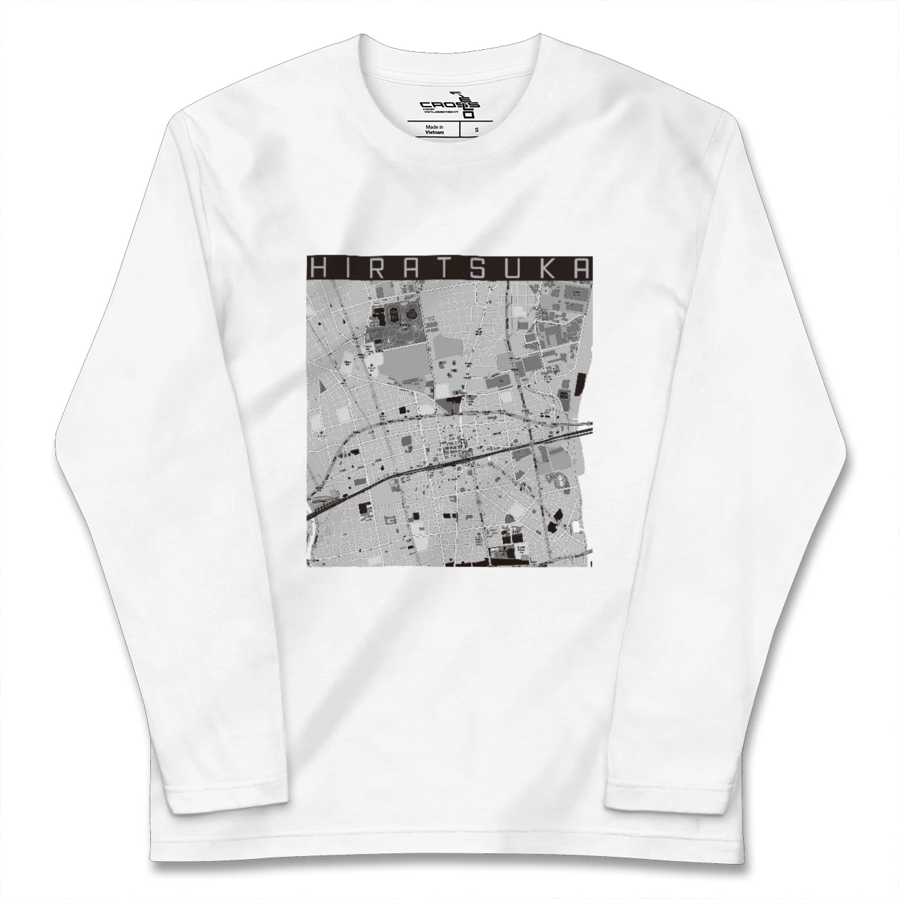 【平塚(神奈川県)】地図柄ロングスリーブTシャツ
