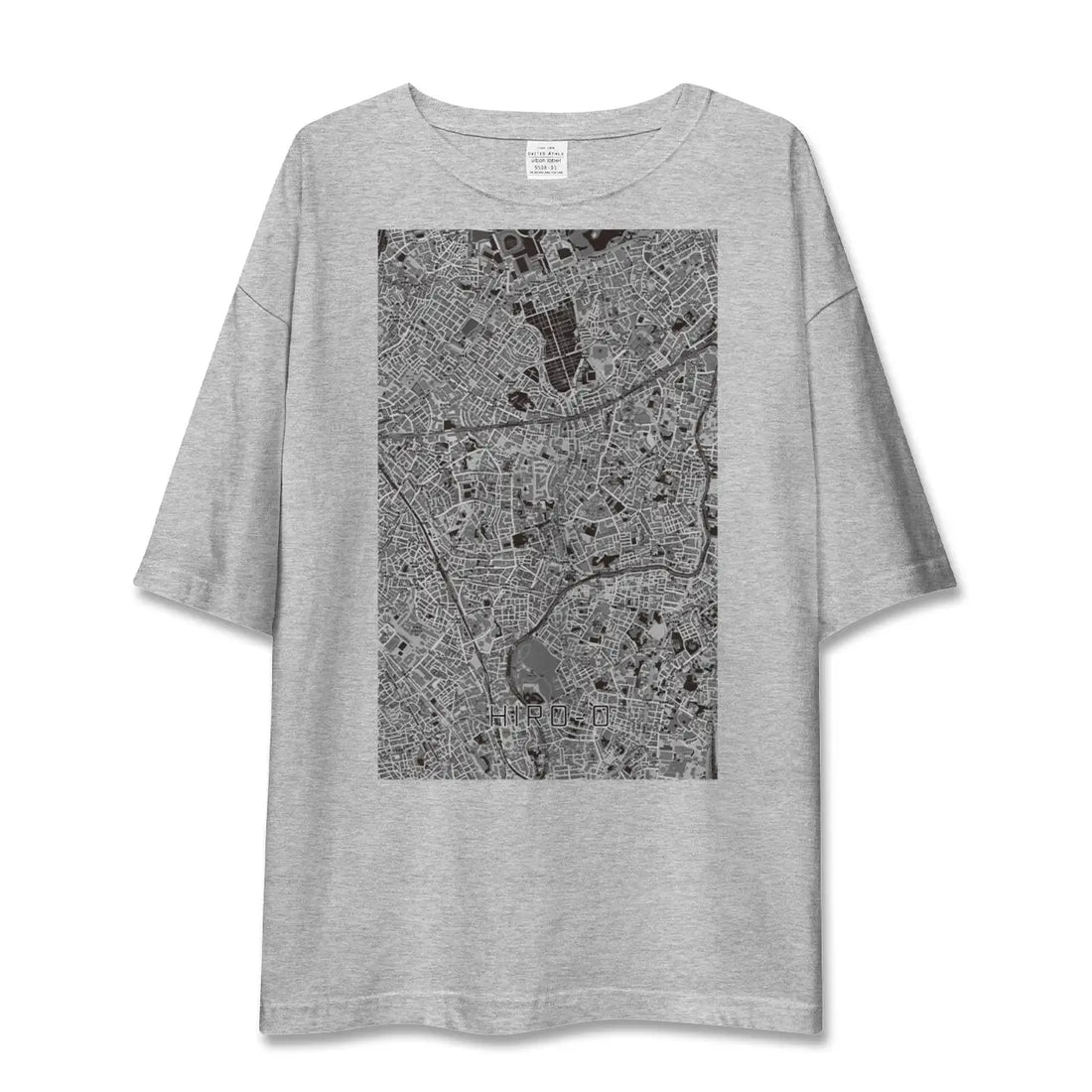 【広尾(東京都)】地図柄ビッグシルエットTシャツ