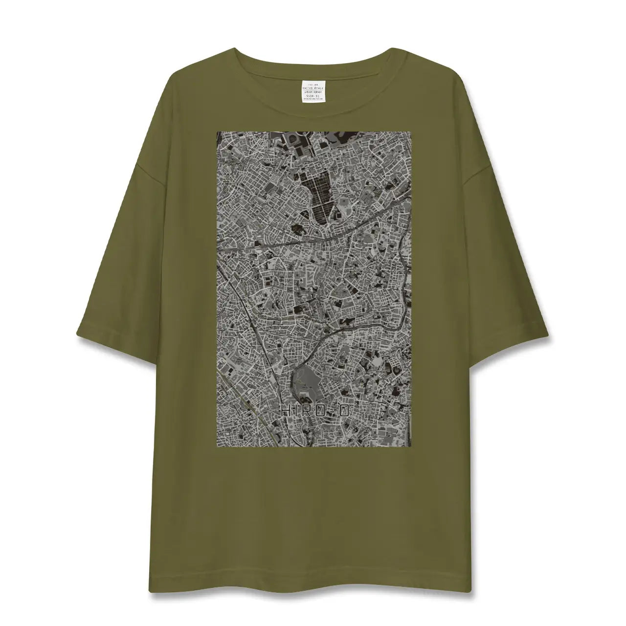 【広尾(東京都)】地図柄ビッグシルエットTシャツ