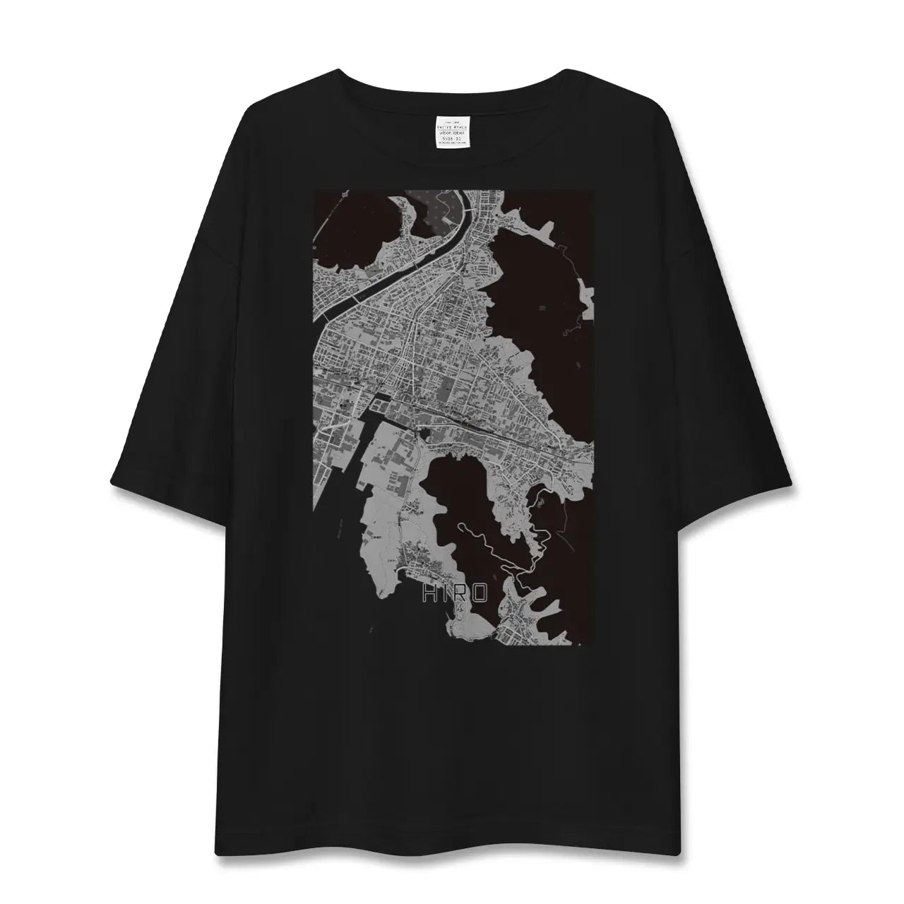 【広(広島県)】地図柄ビッグシルエットTシャツ