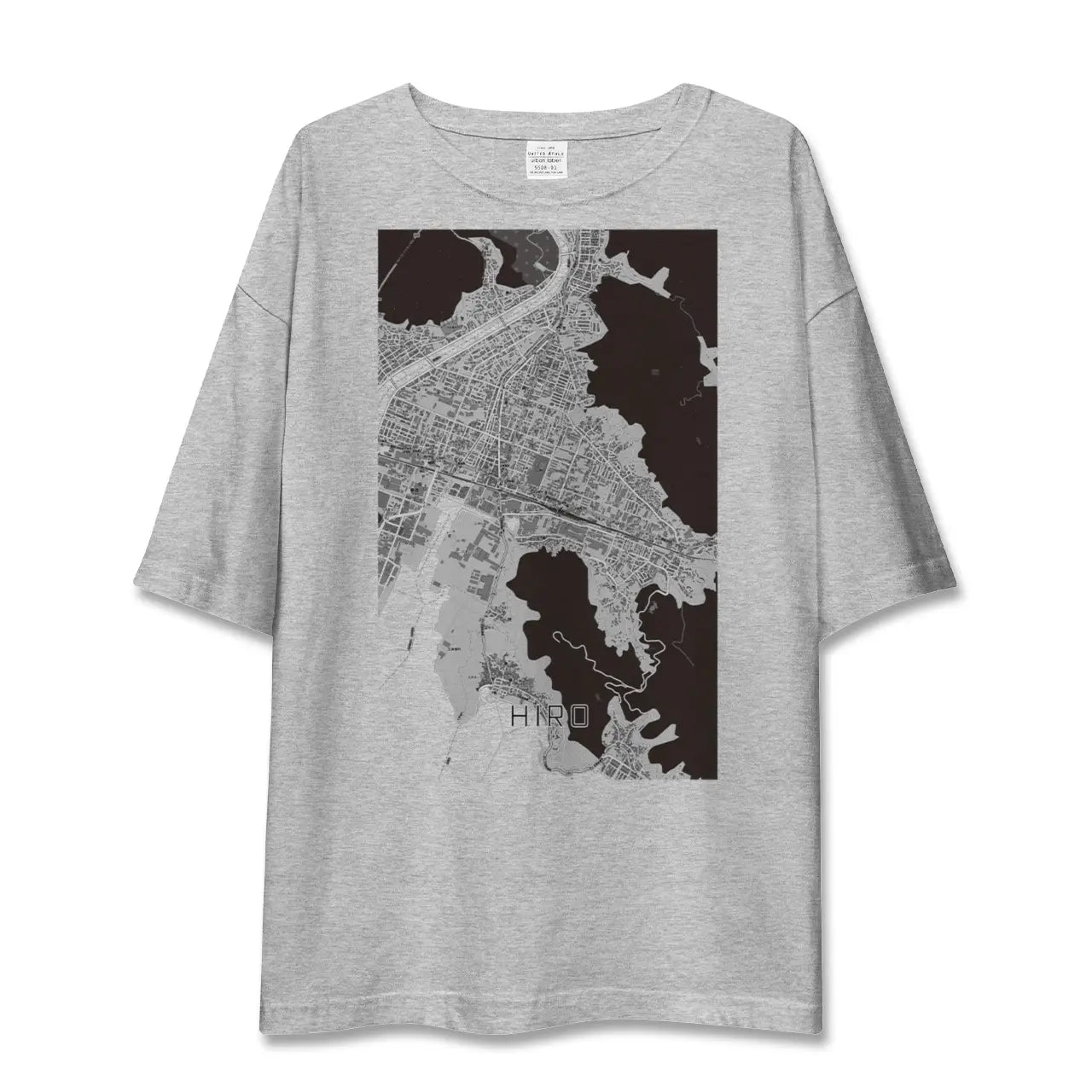 【広(広島県)】地図柄ビッグシルエットTシャツ