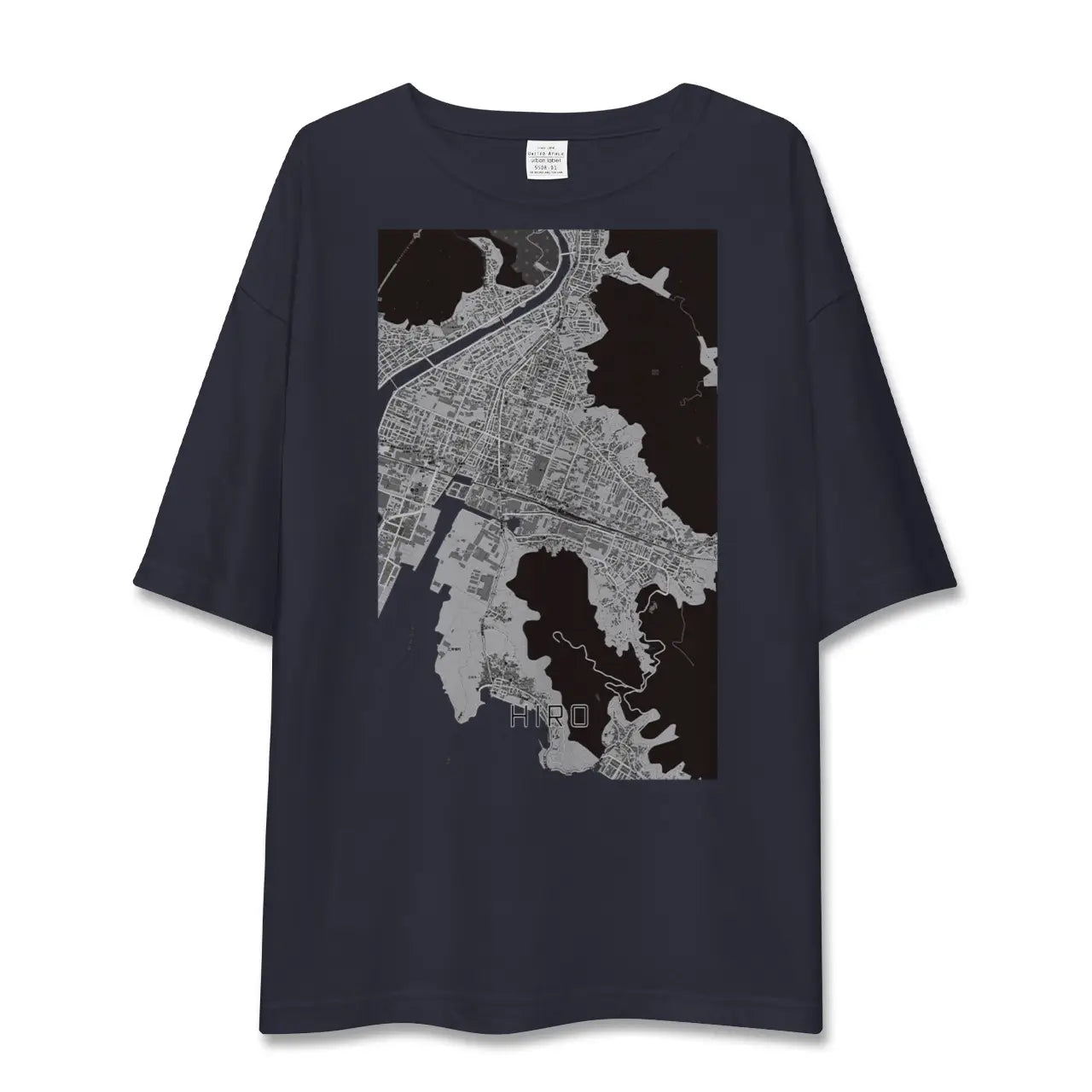 【広(広島県)】地図柄ビッグシルエットTシャツ