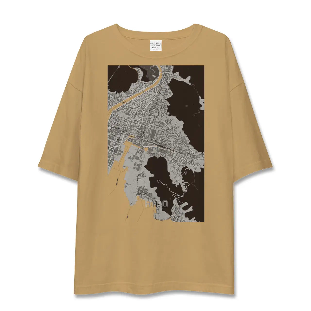 【広(広島県)】地図柄ビッグシルエットTシャツ