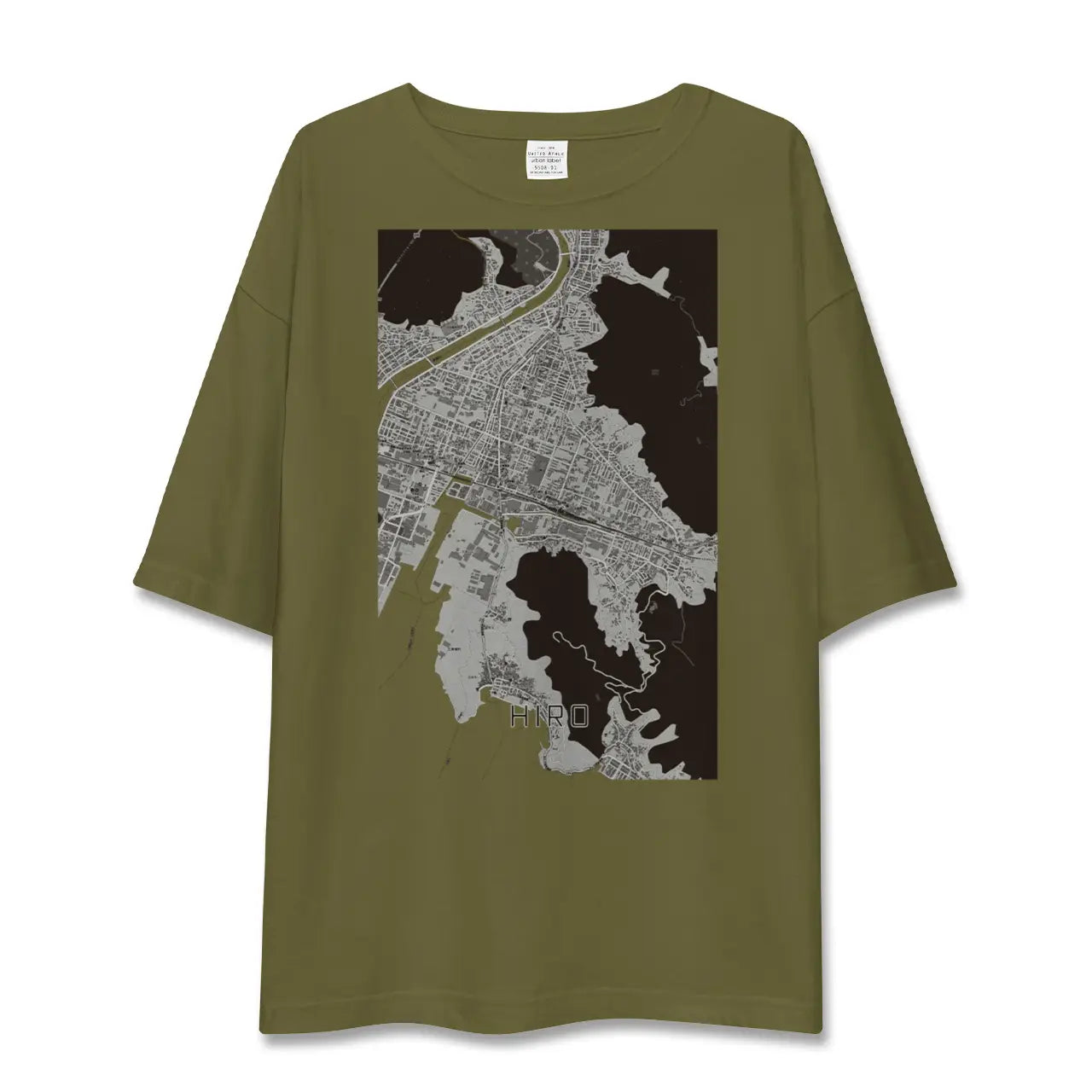 【広(広島県)】地図柄ビッグシルエットTシャツ