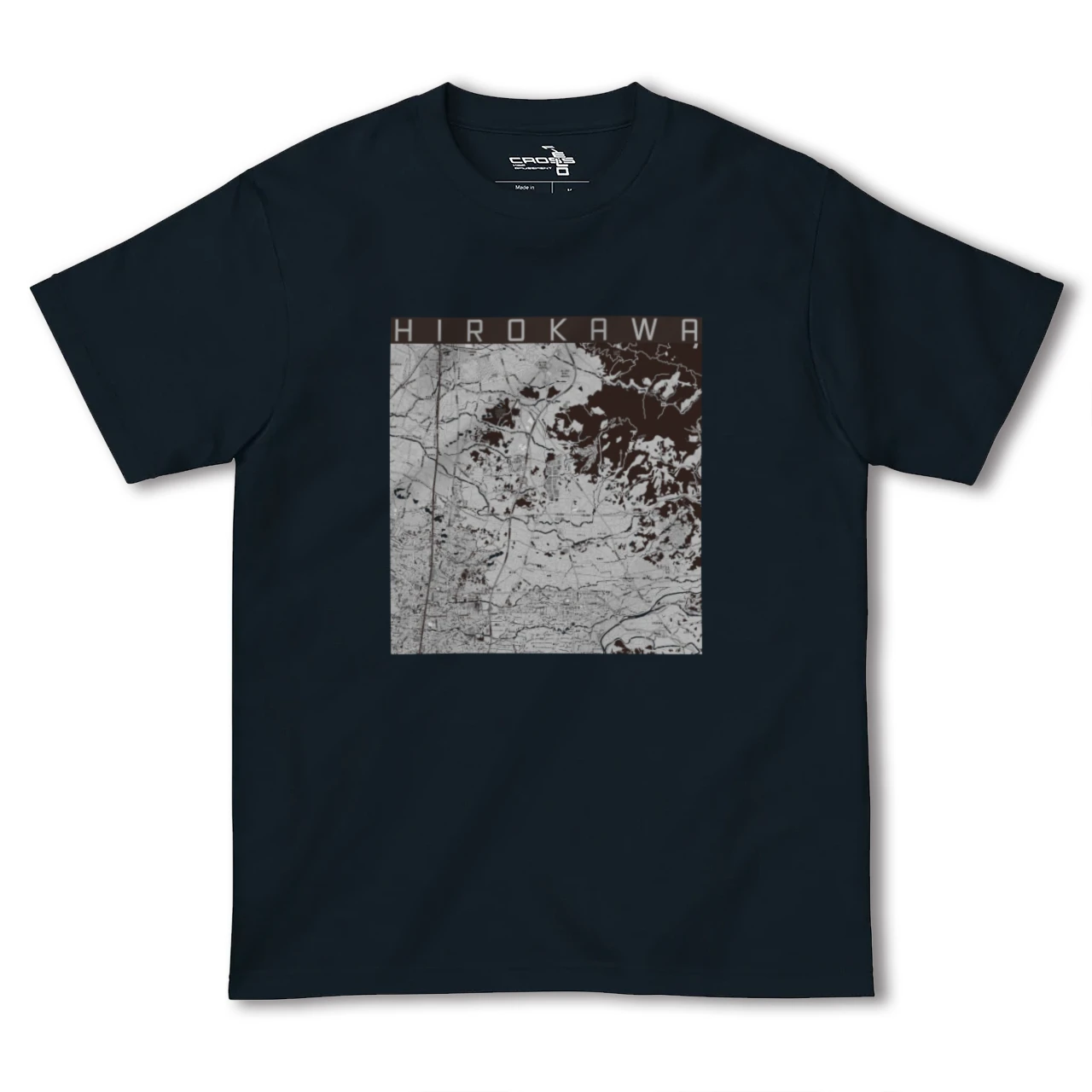 【広川(福岡県)】地図柄ヘビーウェイトTシャツ