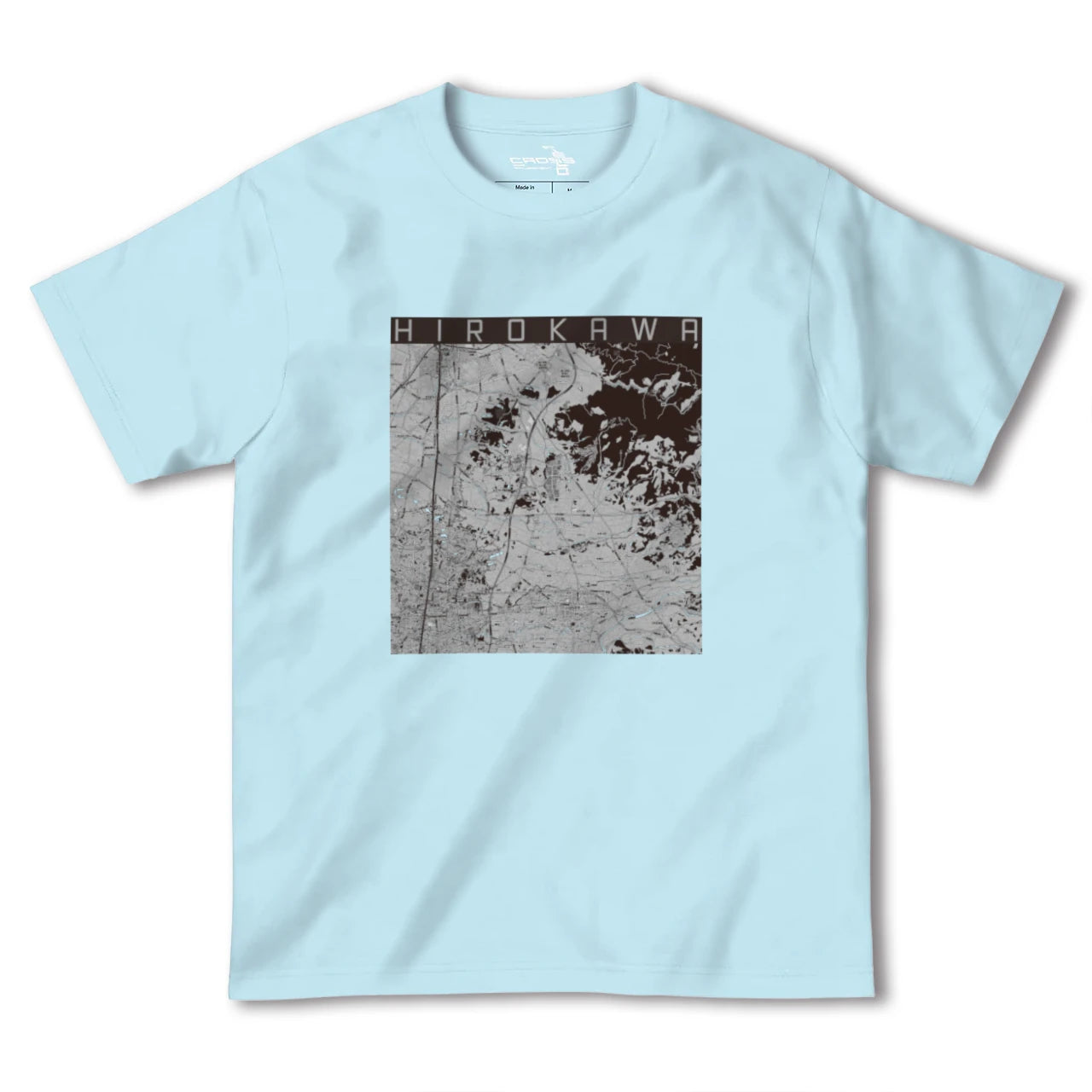 【広川(福岡県)】地図柄ヘビーウェイトTシャツ
