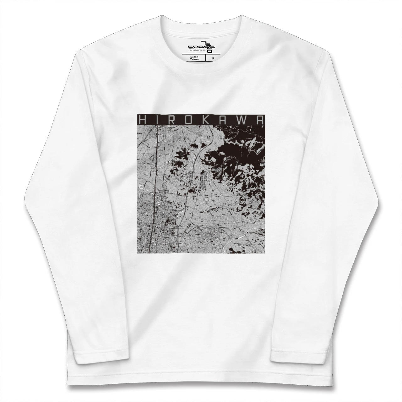 【広川(福岡県)】地図柄ロングスリーブTシャツ
