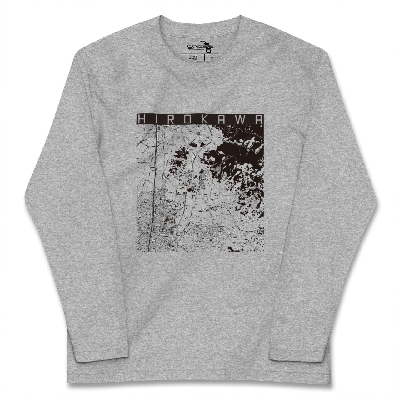 【広川(福岡県)】地図柄ロングスリーブTシャツ
