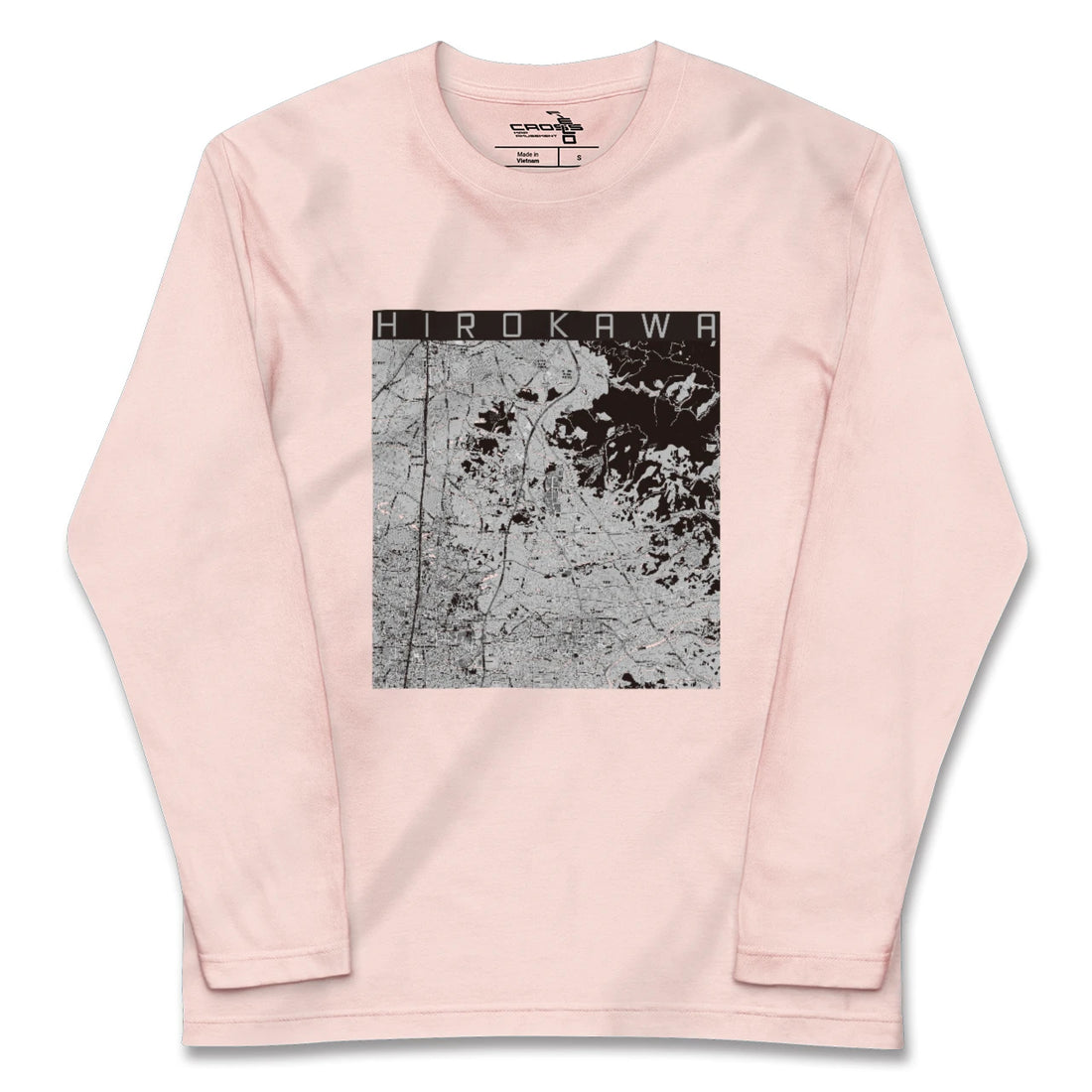 【広川(福岡県)】地図柄ロングスリーブTシャツ