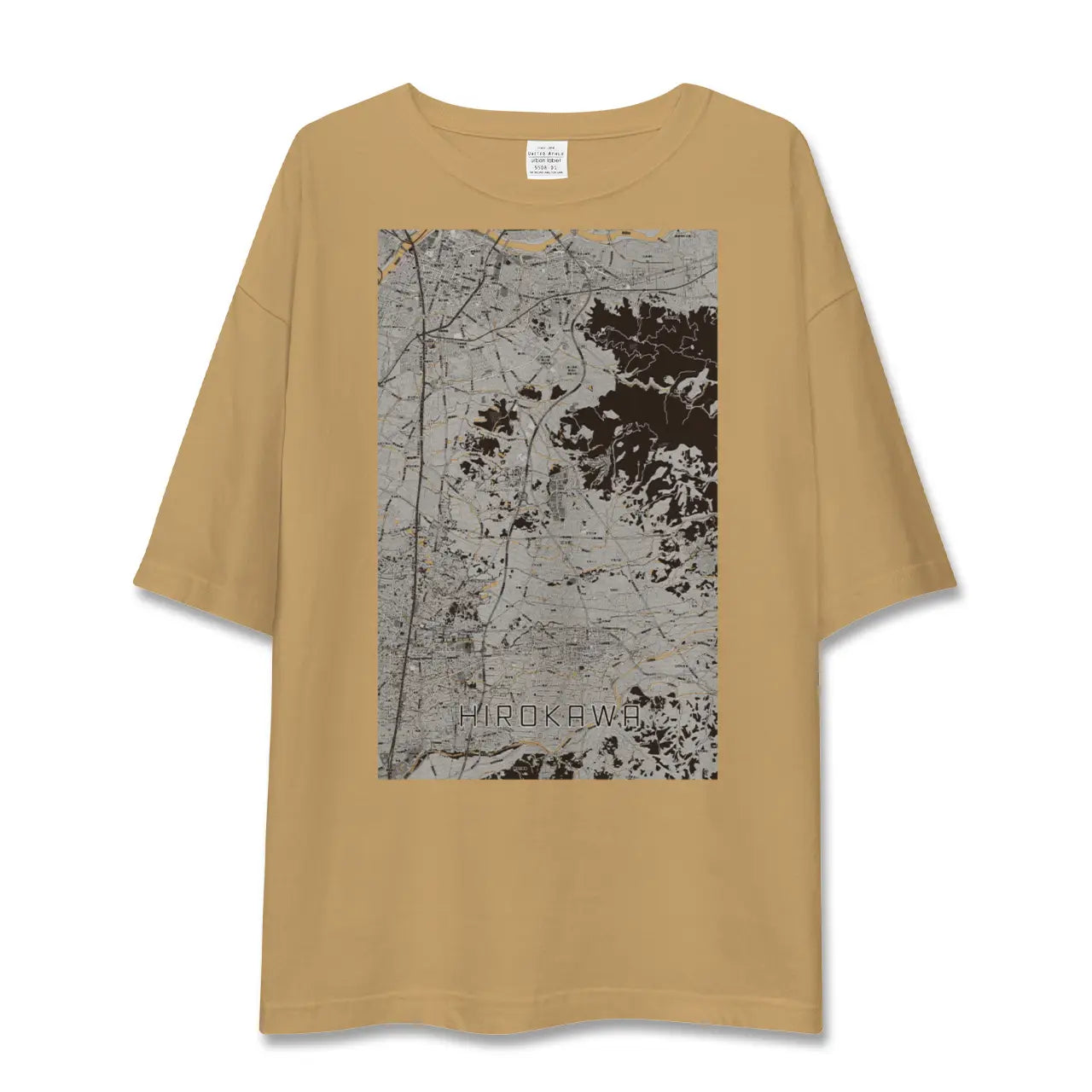 【広川(福岡県)】地図柄ビッグシルエットTシャツ