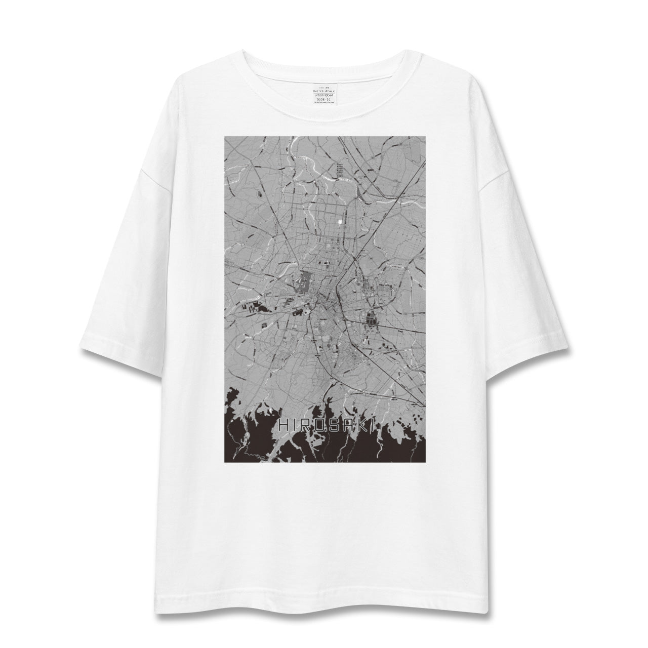 【弘前(青森県)】地図柄ビッグシルエットTシャツ