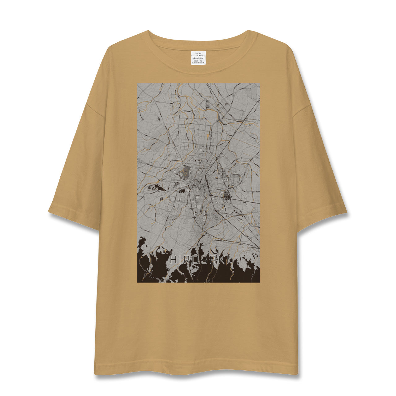 【弘前(青森県)】地図柄ビッグシルエットTシャツ