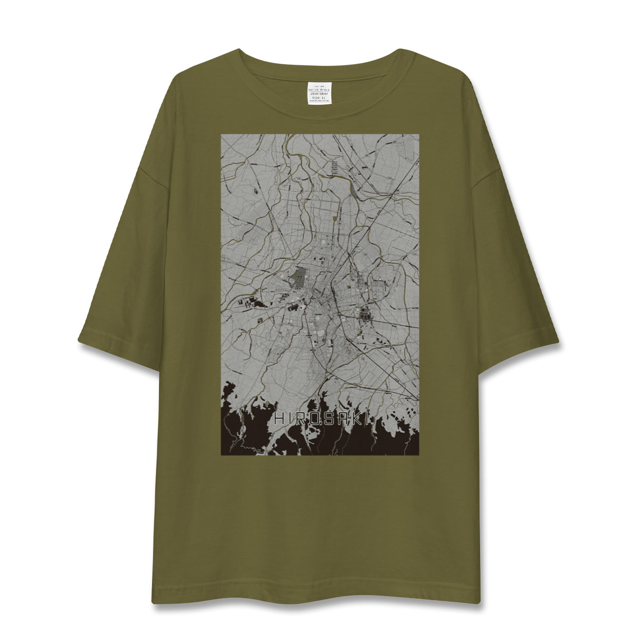 【弘前(青森県)】地図柄ビッグシルエットTシャツ