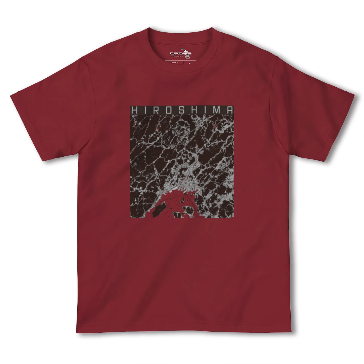 【広島2(広島県)】地図柄ヘビーウェイトTシャツ
