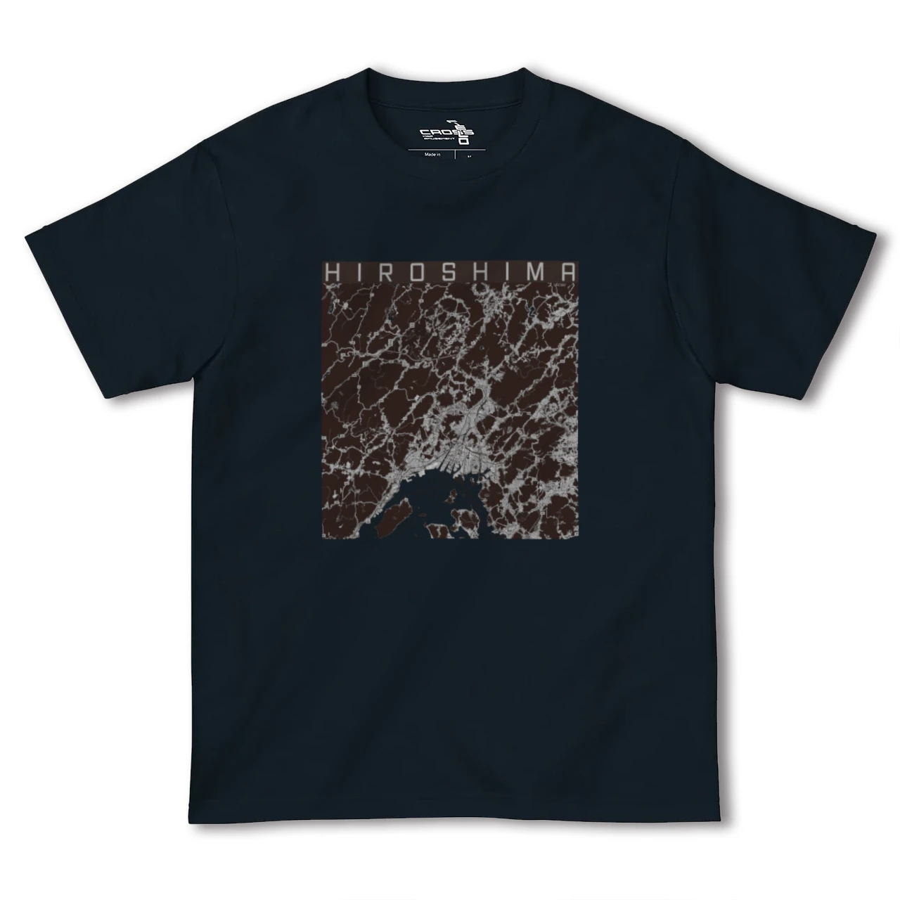 【広島2(広島県)】地図柄ヘビーウェイトTシャツ