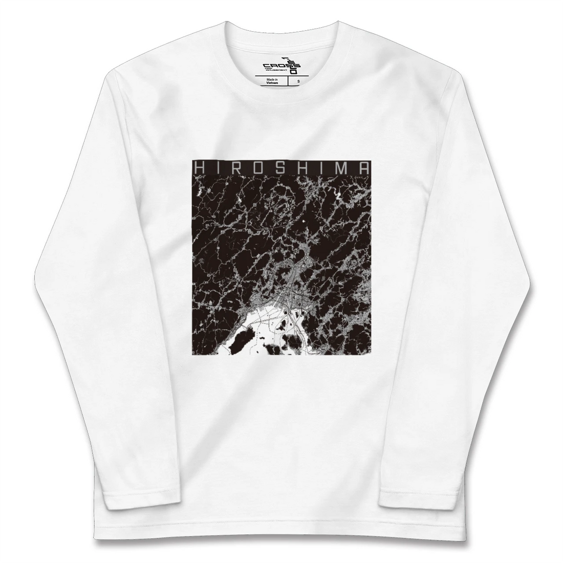 【広島2(広島県)】地図柄ロングスリーブTシャツ