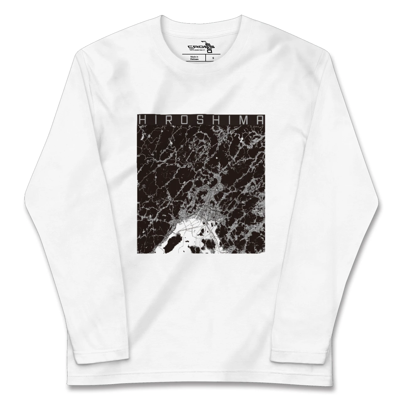 【広島2(広島県)】地図柄ロングスリーブTシャツ