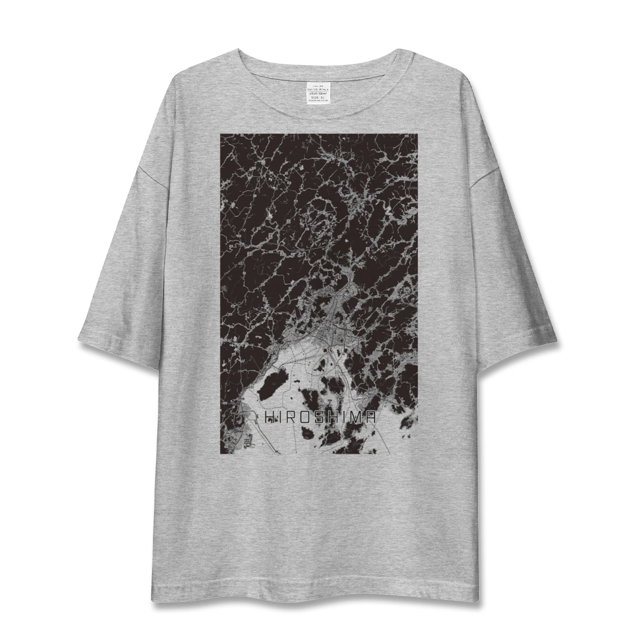 【広島2(広島県)】地図柄ビッグシルエットTシャツ