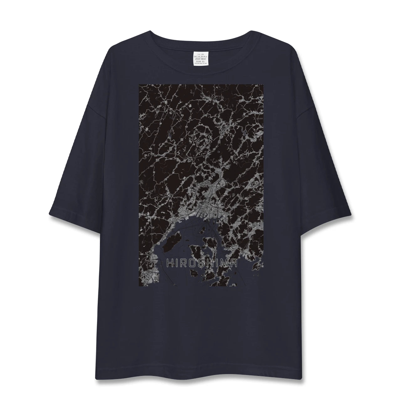 【広島2(広島県)】地図柄ビッグシルエットTシャツ