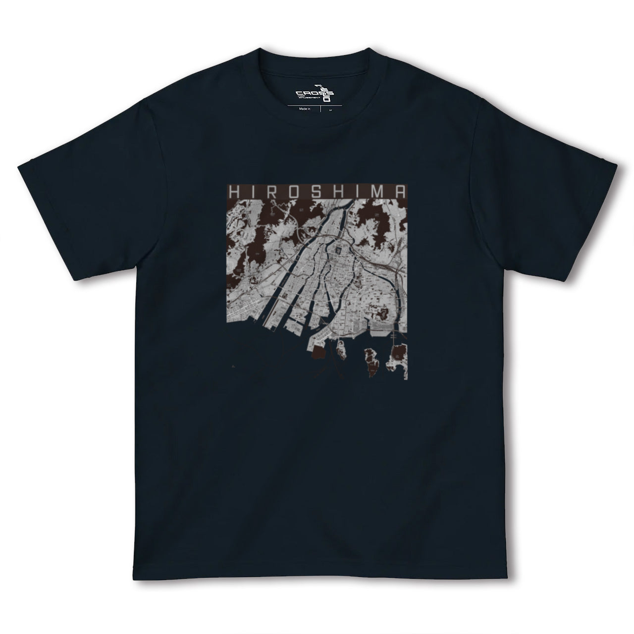 【広島(広島県)】地図柄ヘビーウェイトTシャツ
