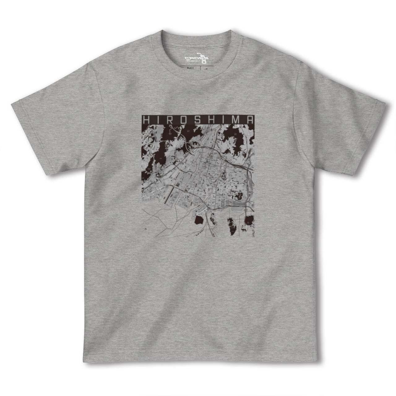 【広島(広島県)】地図柄ヘビーウェイトTシャツ