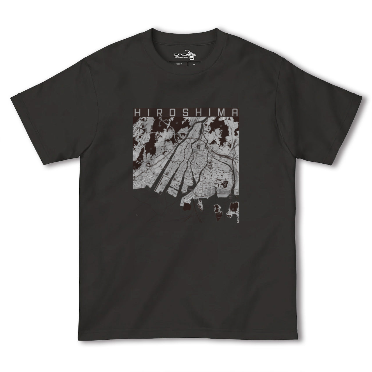 【広島(広島県)】地図柄ヘビーウェイトTシャツ