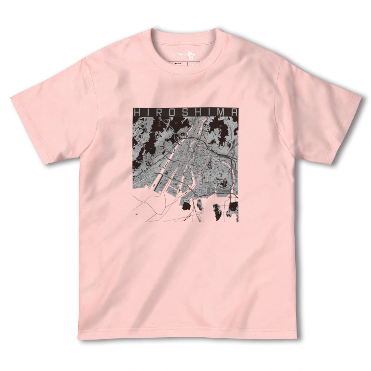 【広島(広島県)】地図柄ヘビーウェイトTシャツ