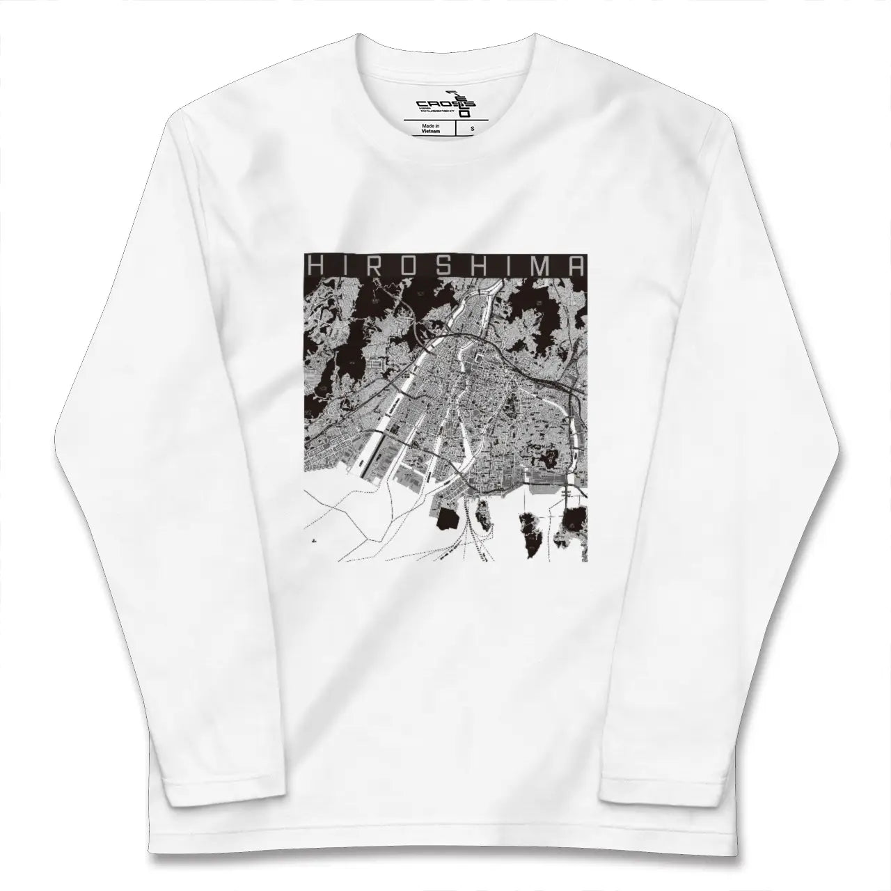 【広島(広島県)】地図柄ロングスリーブTシャツ