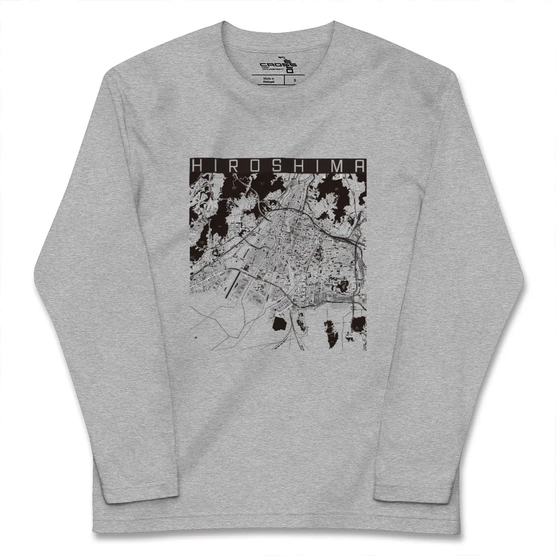【広島(広島県)】地図柄ロングスリーブTシャツ