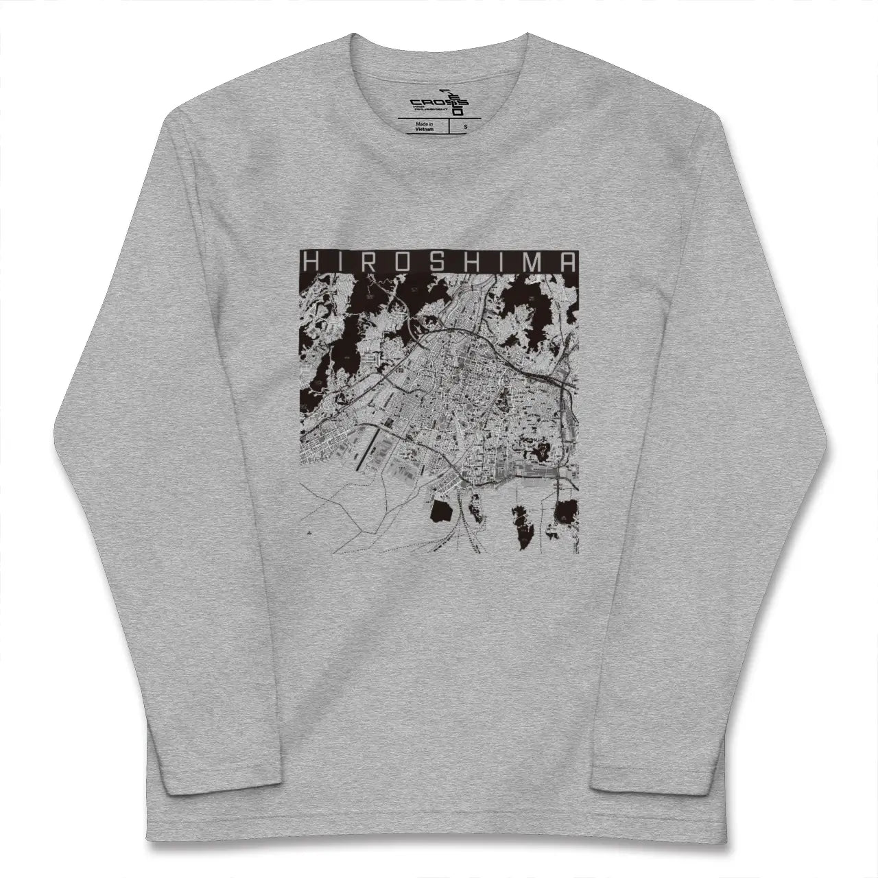 【広島(広島県)】地図柄ロングスリーブTシャツ
