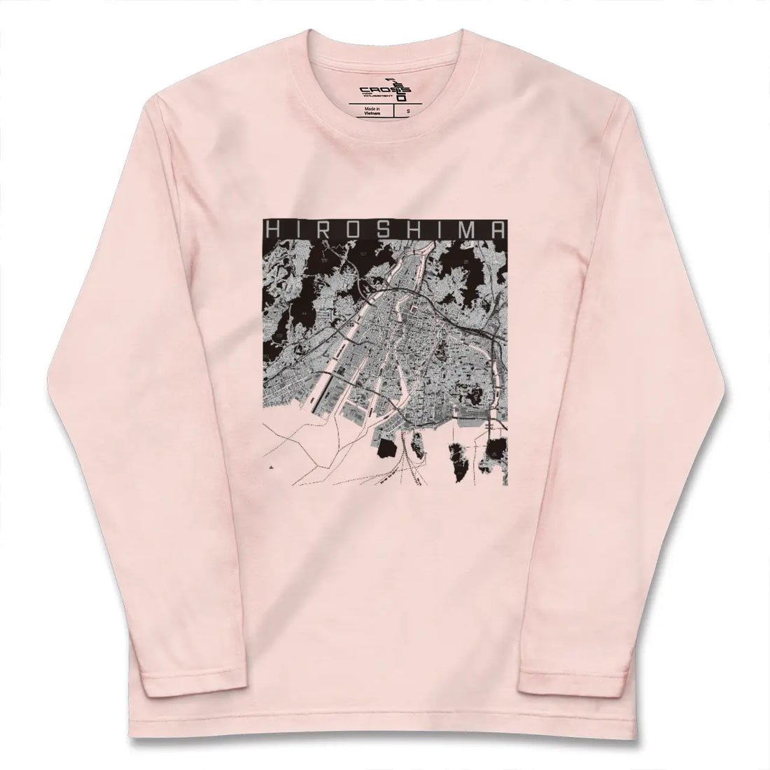 【広島(広島県)】地図柄ロングスリーブTシャツ