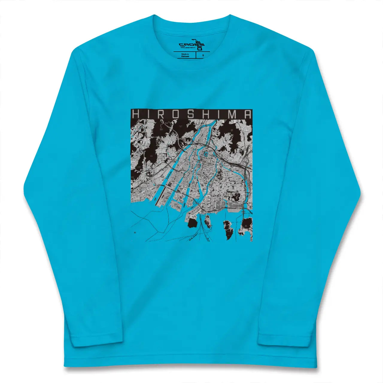 【広島(広島県)】地図柄ロングスリーブTシャツ