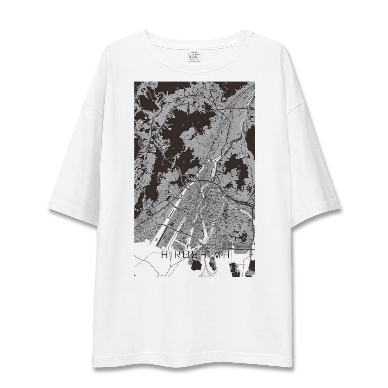 【広島(広島県)】地図柄ビッグシルエットTシャツ