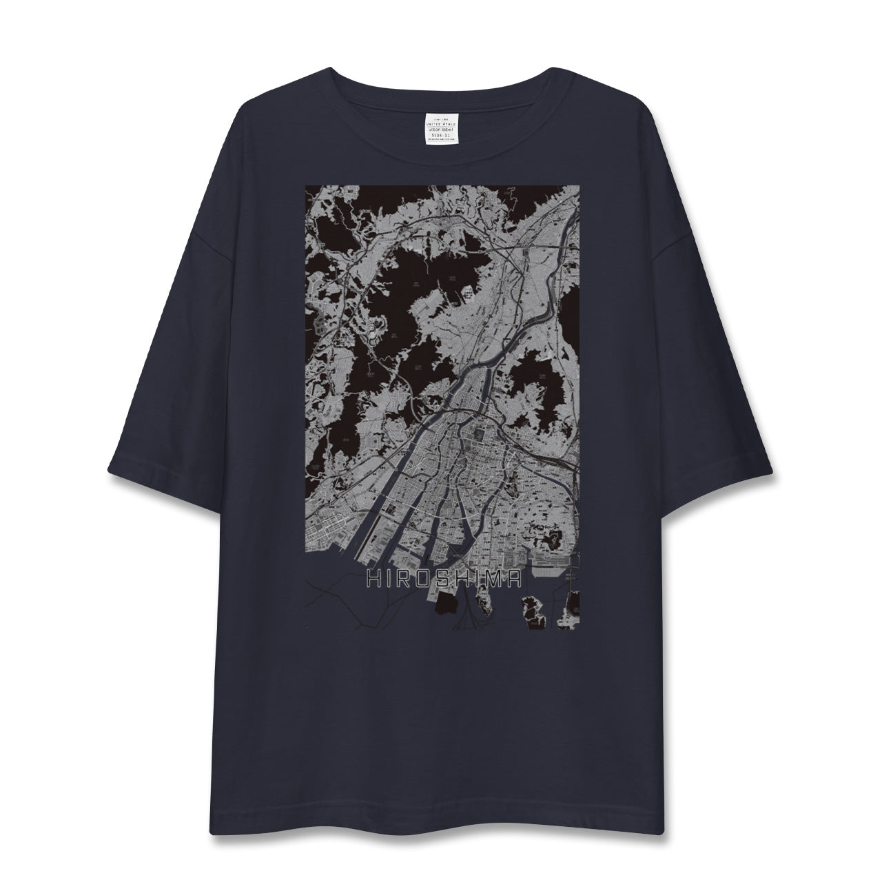 【広島(広島県)】地図柄ビッグシルエットTシャツ