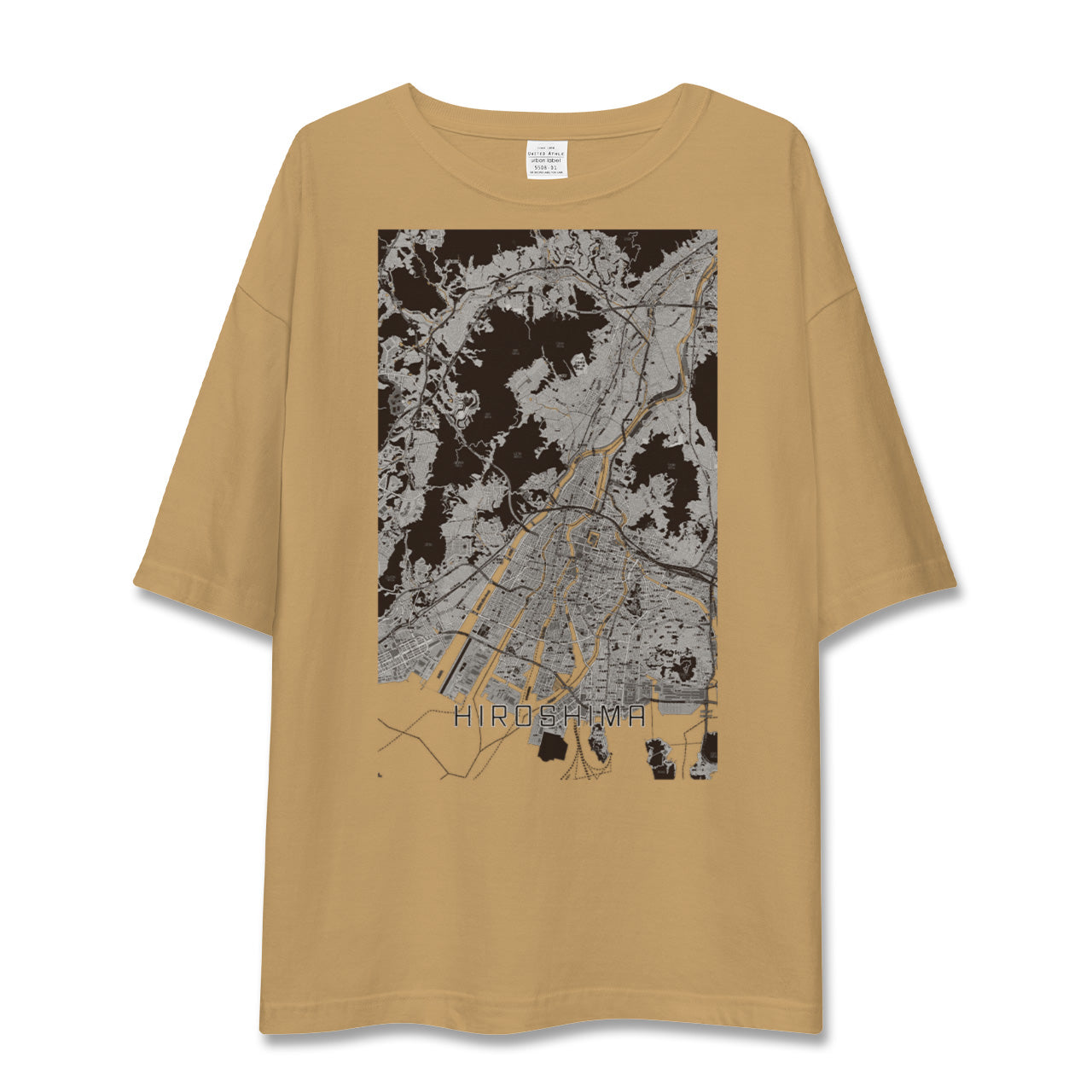 【広島(広島県)】地図柄ビッグシルエットTシャツ