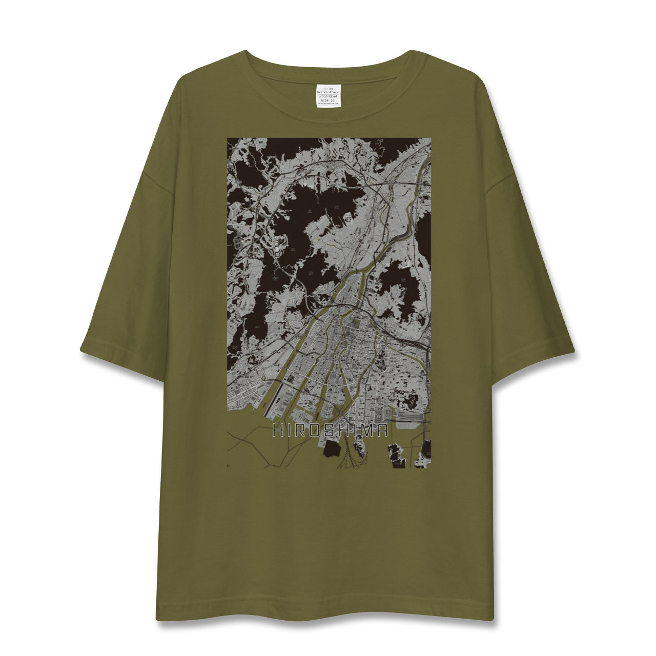 【広島(広島県)】地図柄ビッグシルエットTシャツ