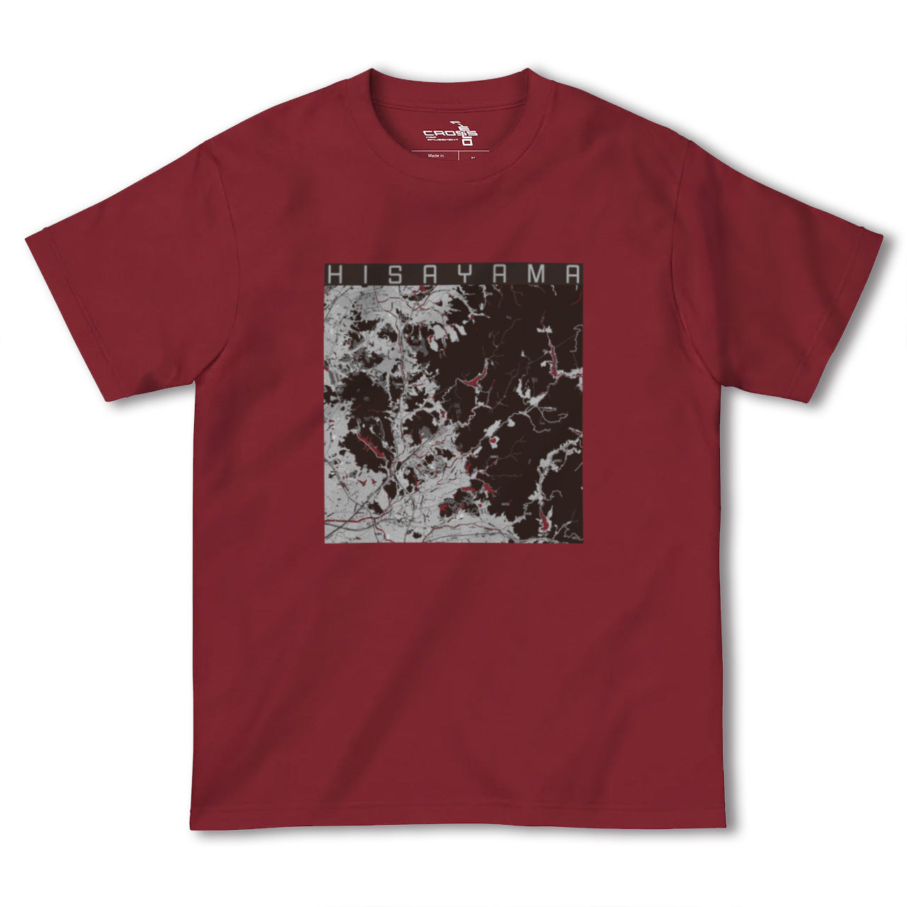 【久山(福岡県)】地図柄ヘビーウェイトTシャツ