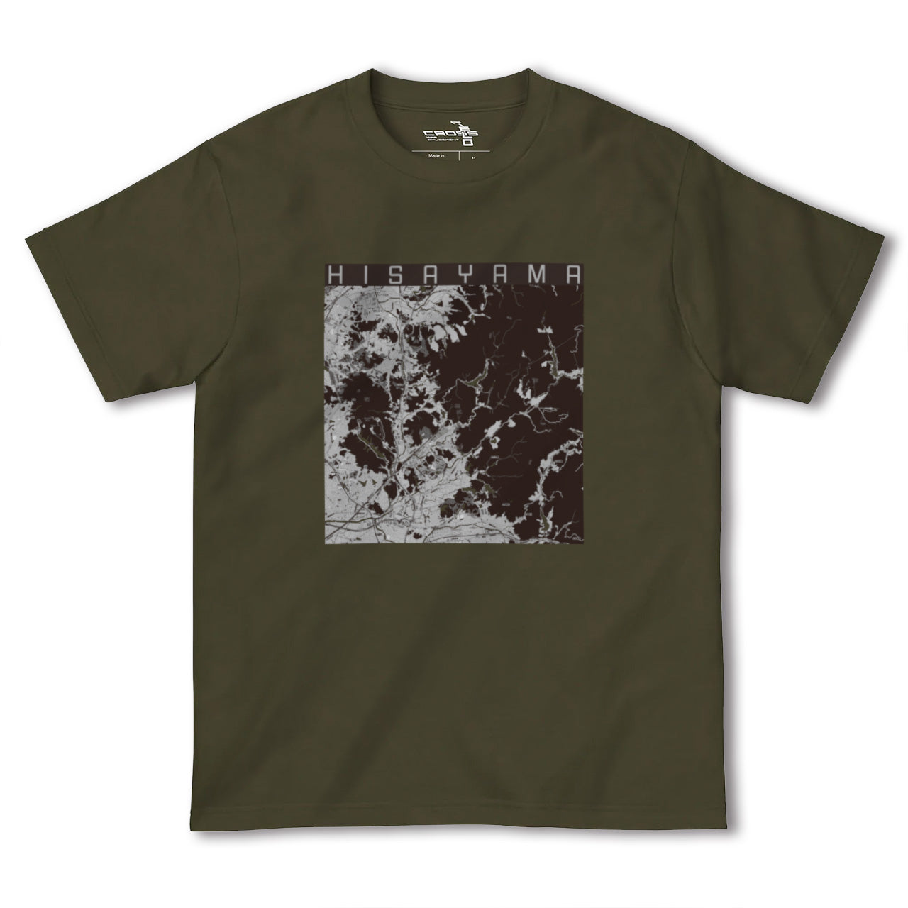 【久山(福岡県)】地図柄ヘビーウェイトTシャツ