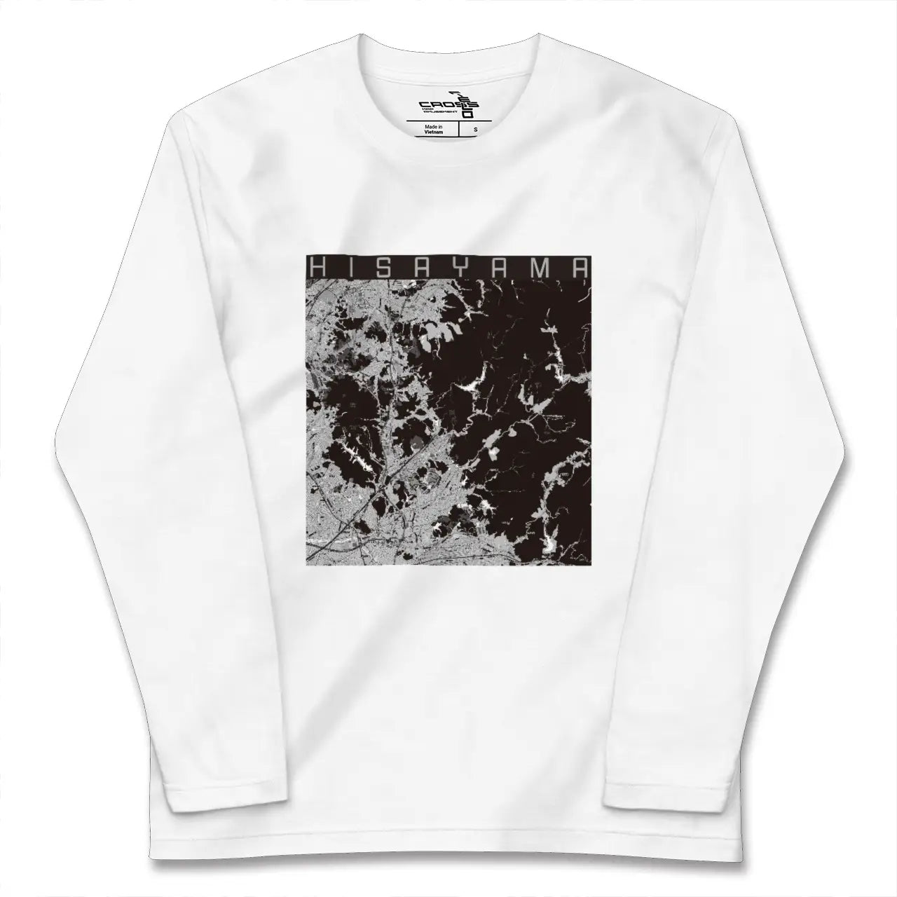 【久山(福岡県)】地図柄ロングスリーブTシャツ