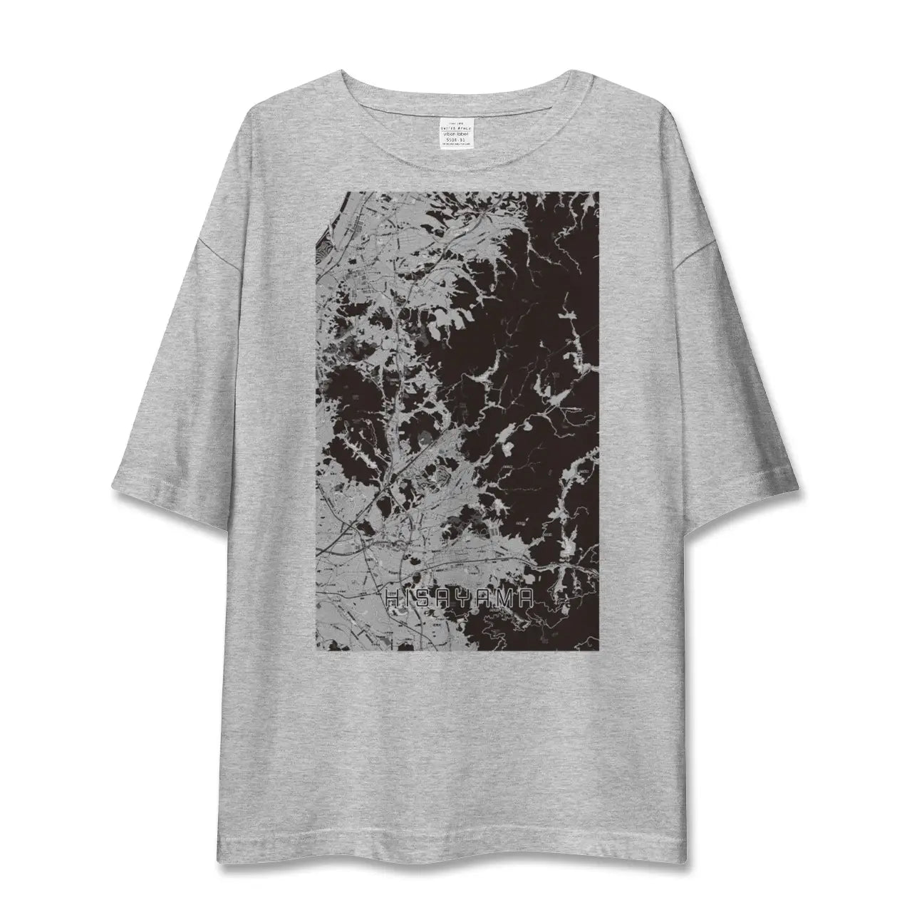 【久山(福岡県)】地図柄ビッグシルエットTシャツ