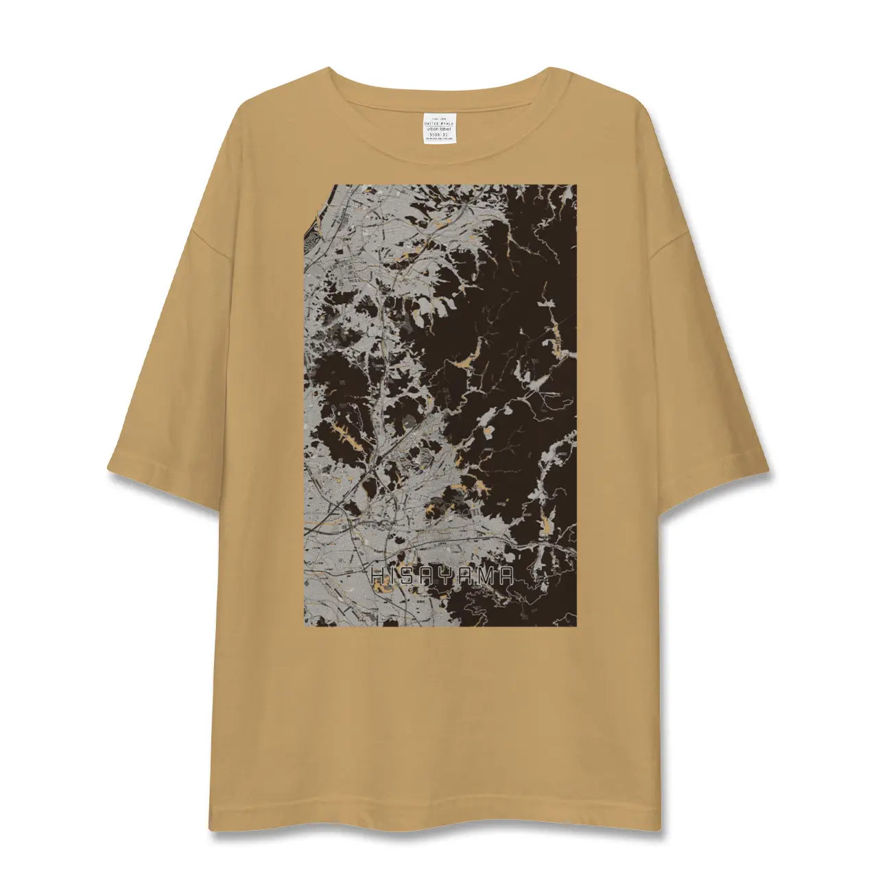 【久山(福岡県)】地図柄ビッグシルエットTシャツ