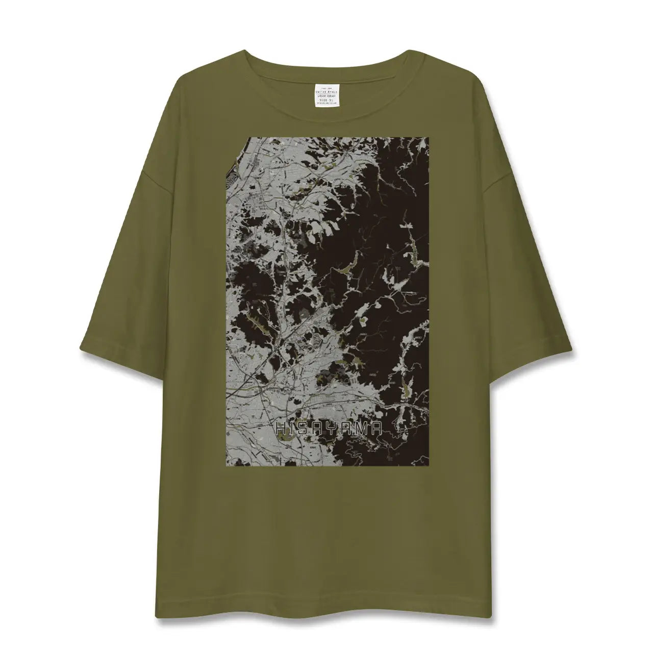 【久山(福岡県)】地図柄ビッグシルエットTシャツ