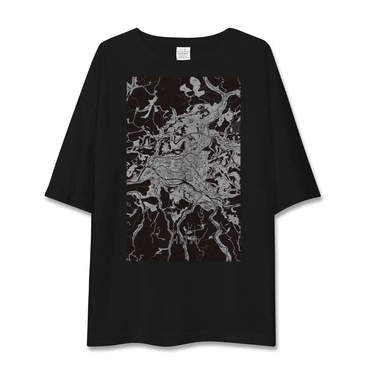 【日田2(大分県)】地図柄ビッグシルエットTシャツ