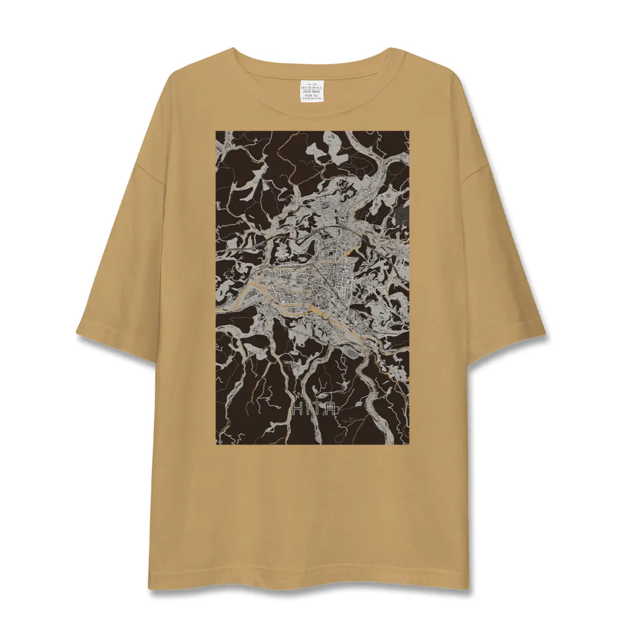 【日田2(大分県)】地図柄ビッグシルエットTシャツ