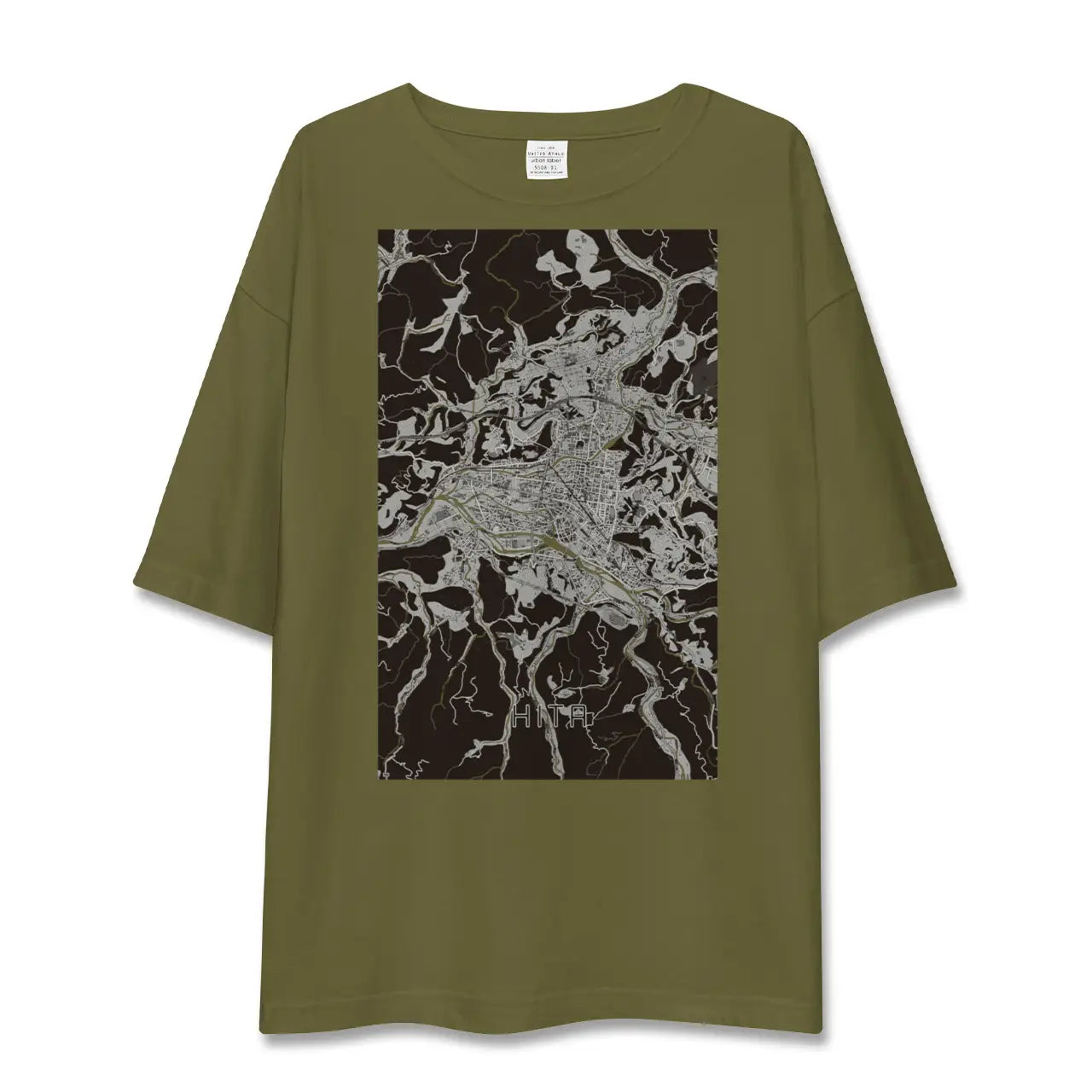 【日田2(大分県)】地図柄ビッグシルエットTシャツ