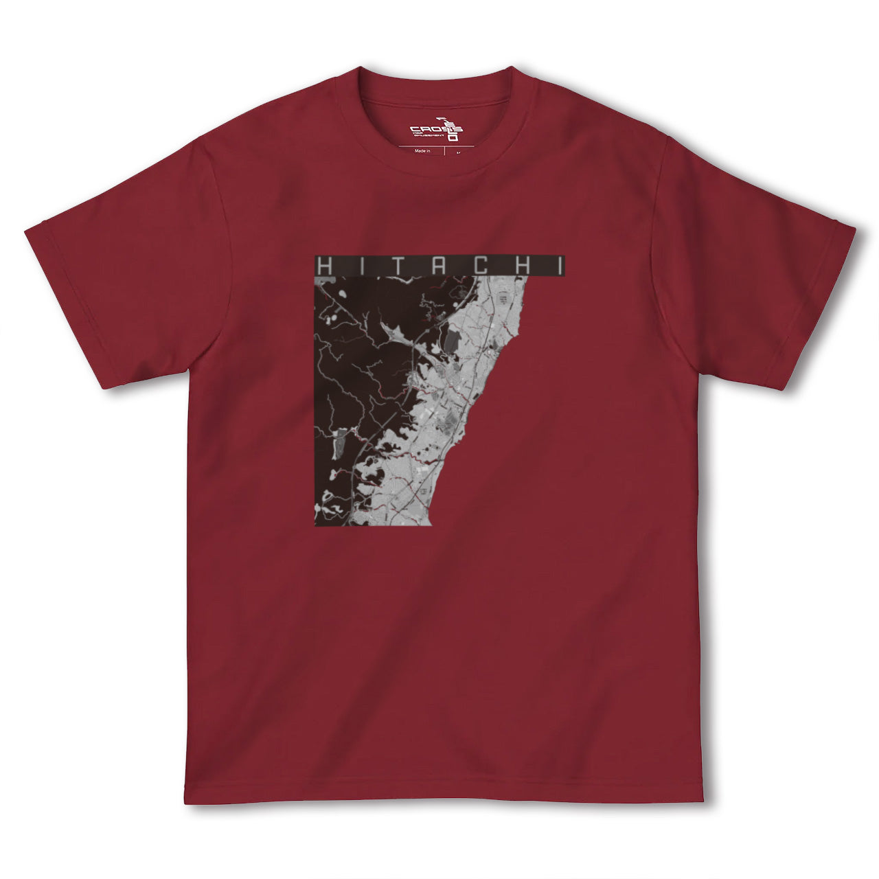 【日立(茨城県)】地図柄ヘビーウェイトTシャツ