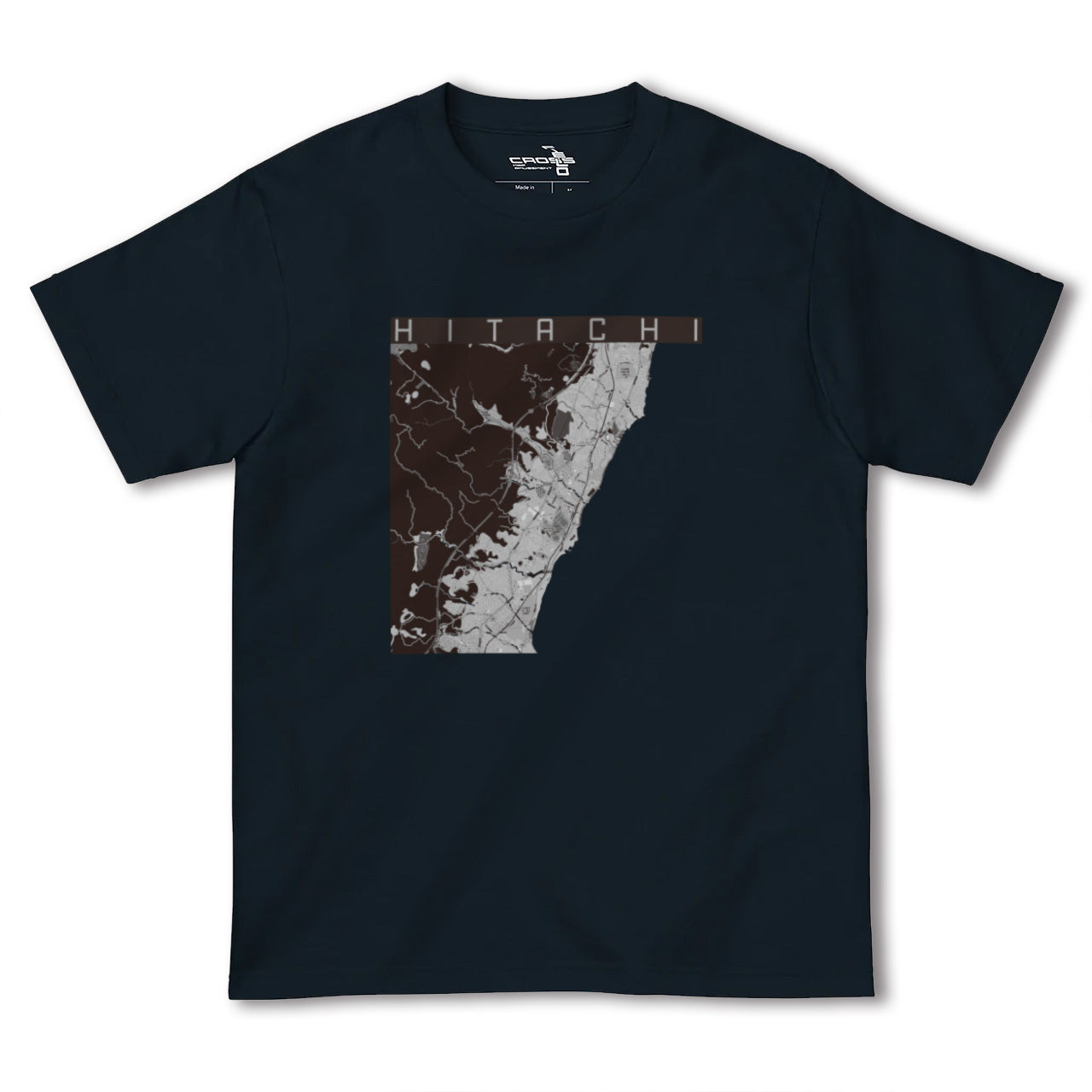 【日立(茨城県)】地図柄ヘビーウェイトTシャツ