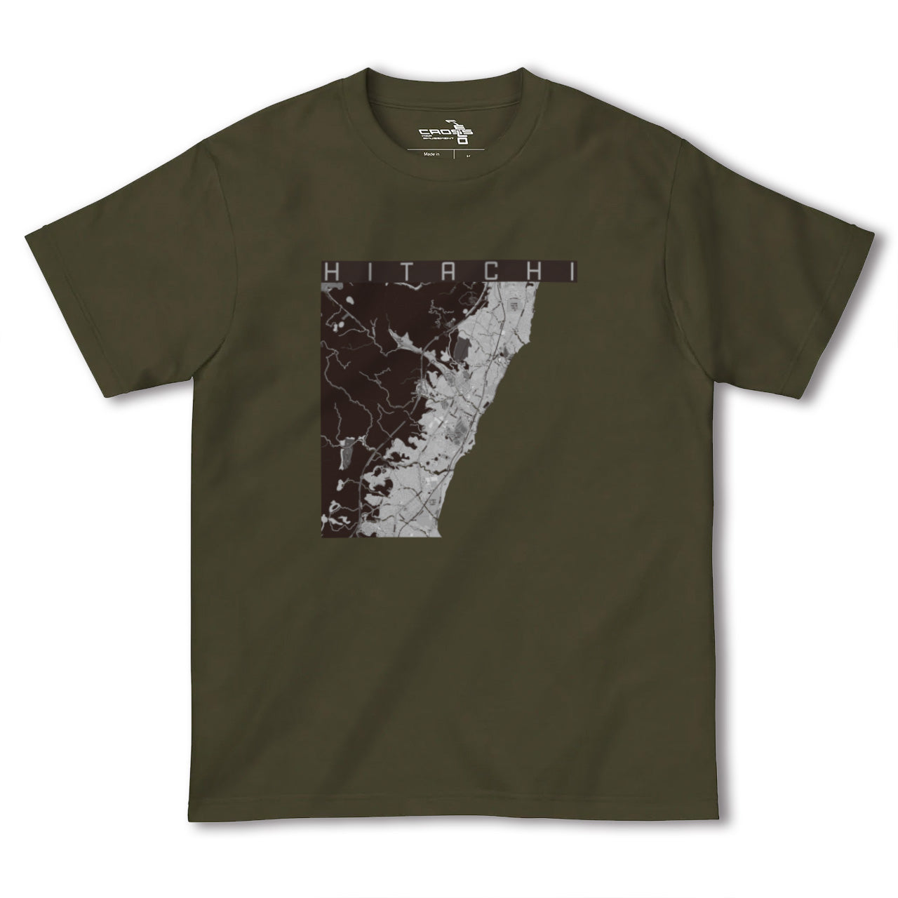 【日立(茨城県)】地図柄ヘビーウェイトTシャツ