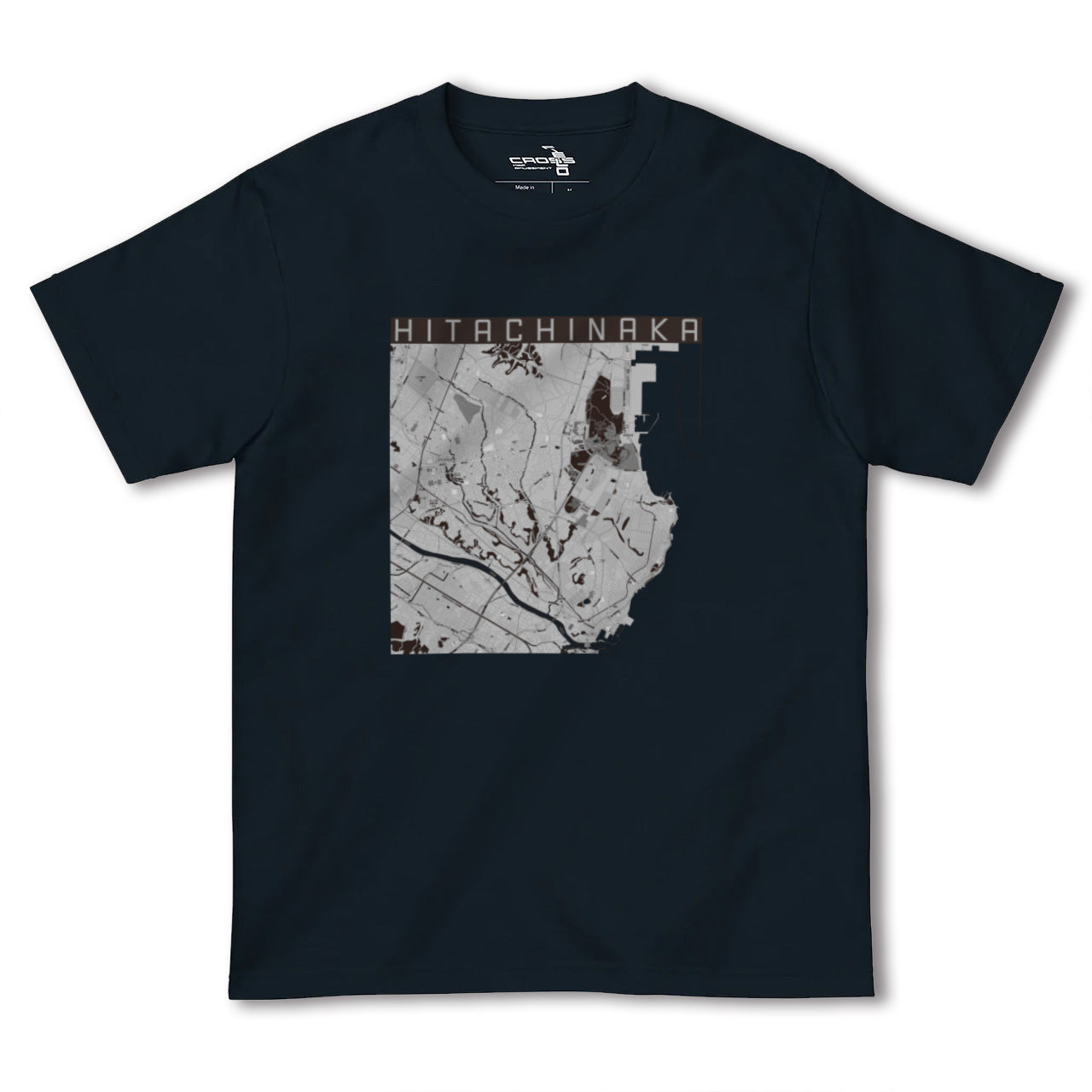【ひたちなか(茨城県)】地図柄ヘビーウェイトTシャツ
