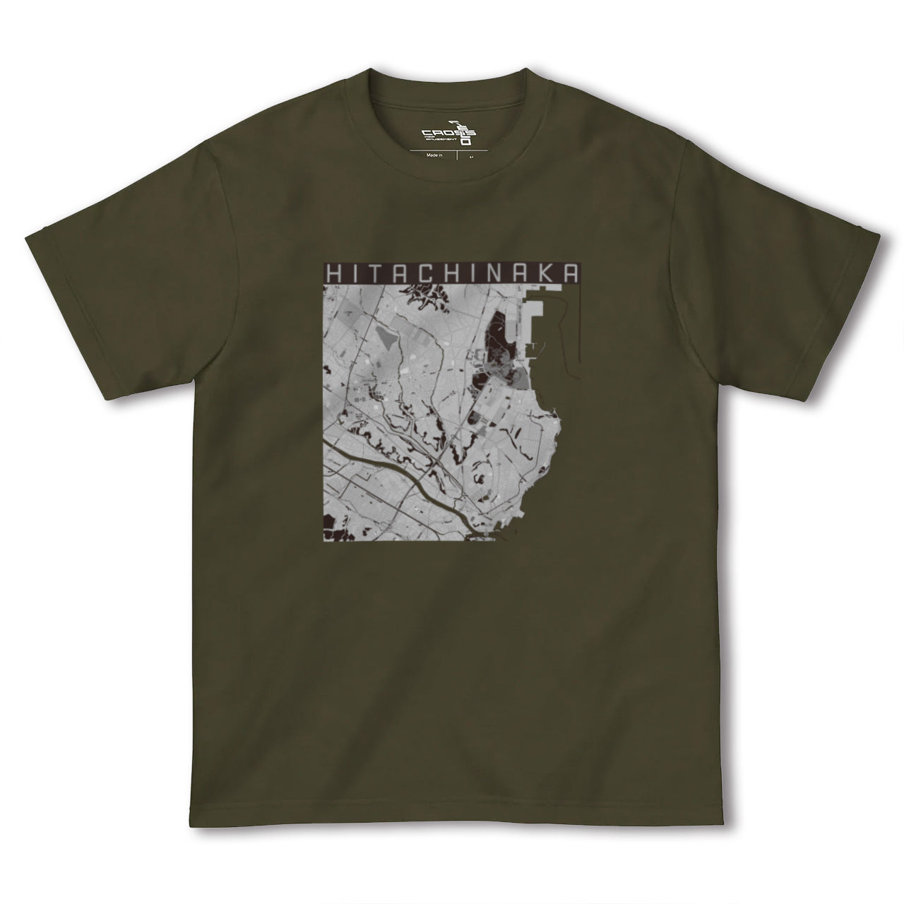 【ひたちなか(茨城県)】地図柄ヘビーウェイトTシャツ